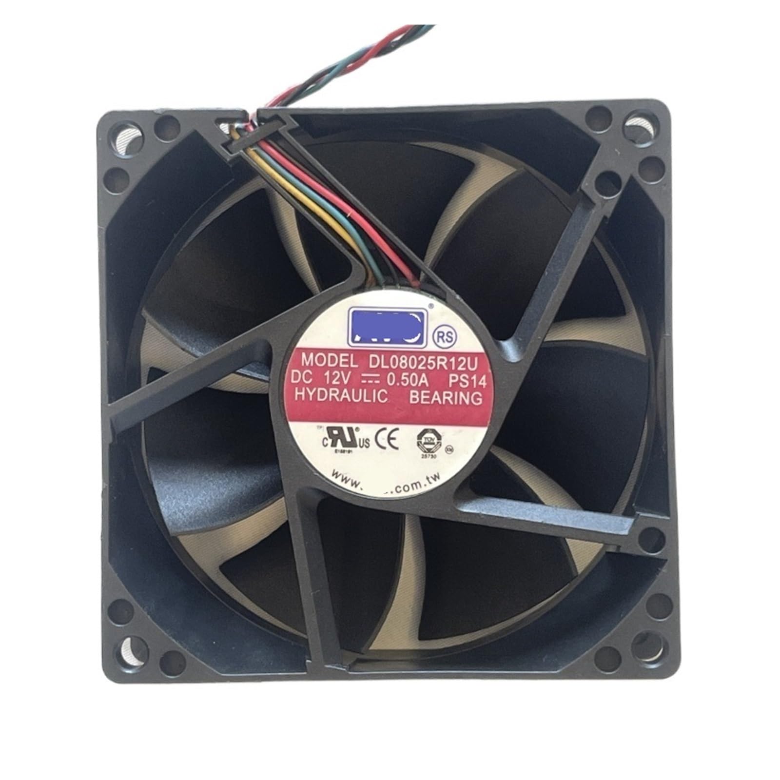 YMUGUEGH DL08025R12U Fan 80x80x25mm DC12V 0.50A 4-Pin 4-Wire 8025 flow fans