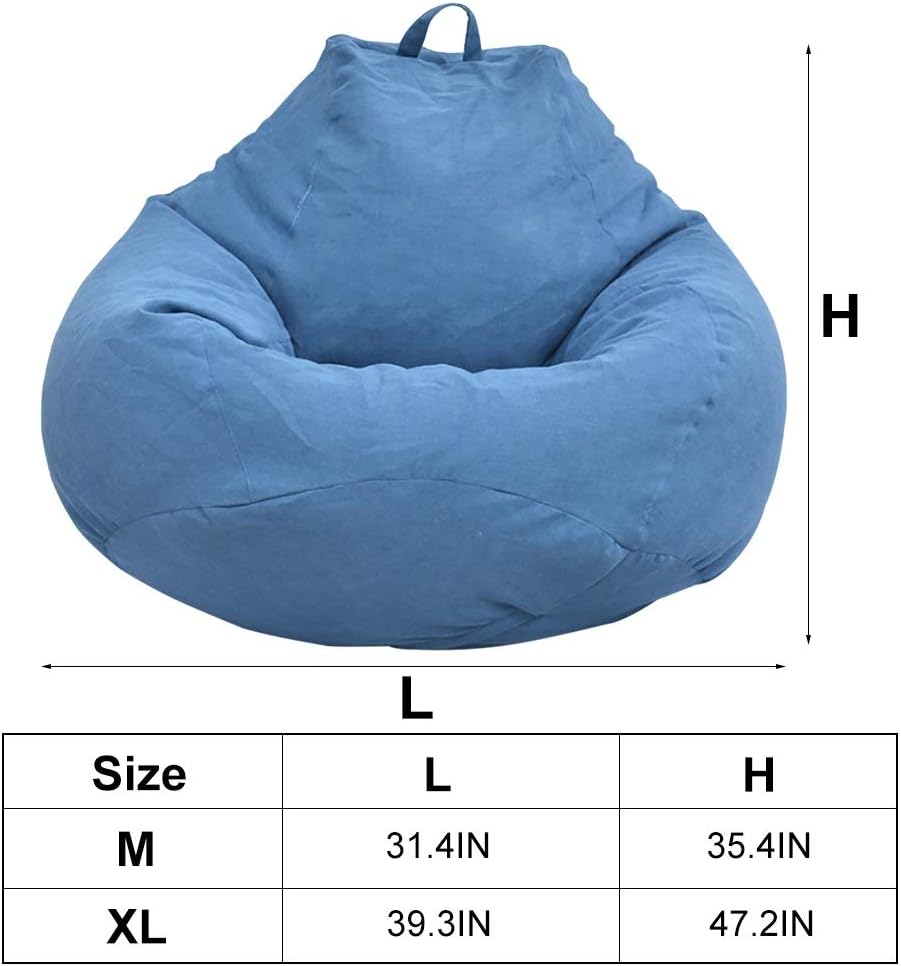 Large Small Lazy Sofas Cover Chairs Without Filler Linen Cloth Lounger Seat Bean Bag Pouf Puff Couch Tatami Living Room(E,XL)