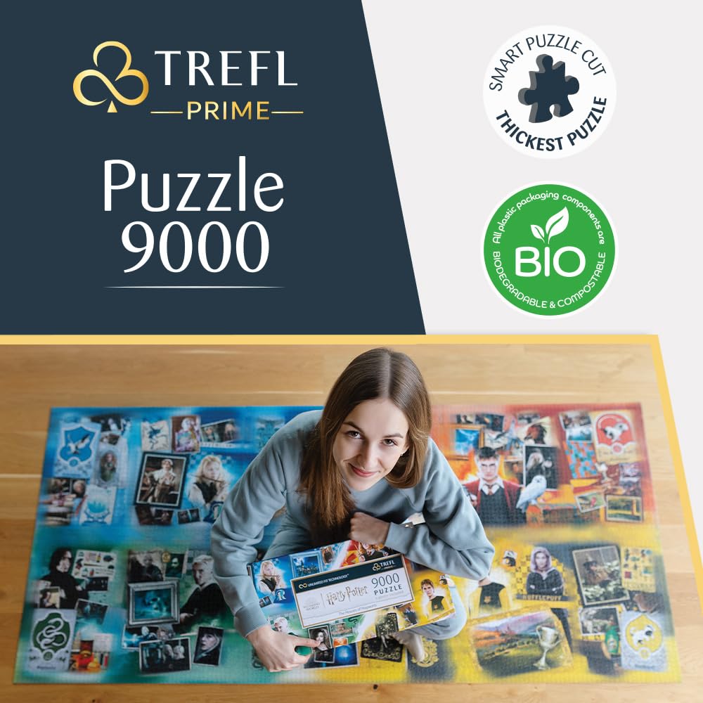 Trefl Prime - Puzzle UFT: Harry Potter, The Houses of Hogwarts - 9000 Tessere, Puzzle di Grandi Dimensioni, Cartone Più Spesso, BIO, EKO, Divertimento per Adulti e Bambini a partire dai 12 anni
