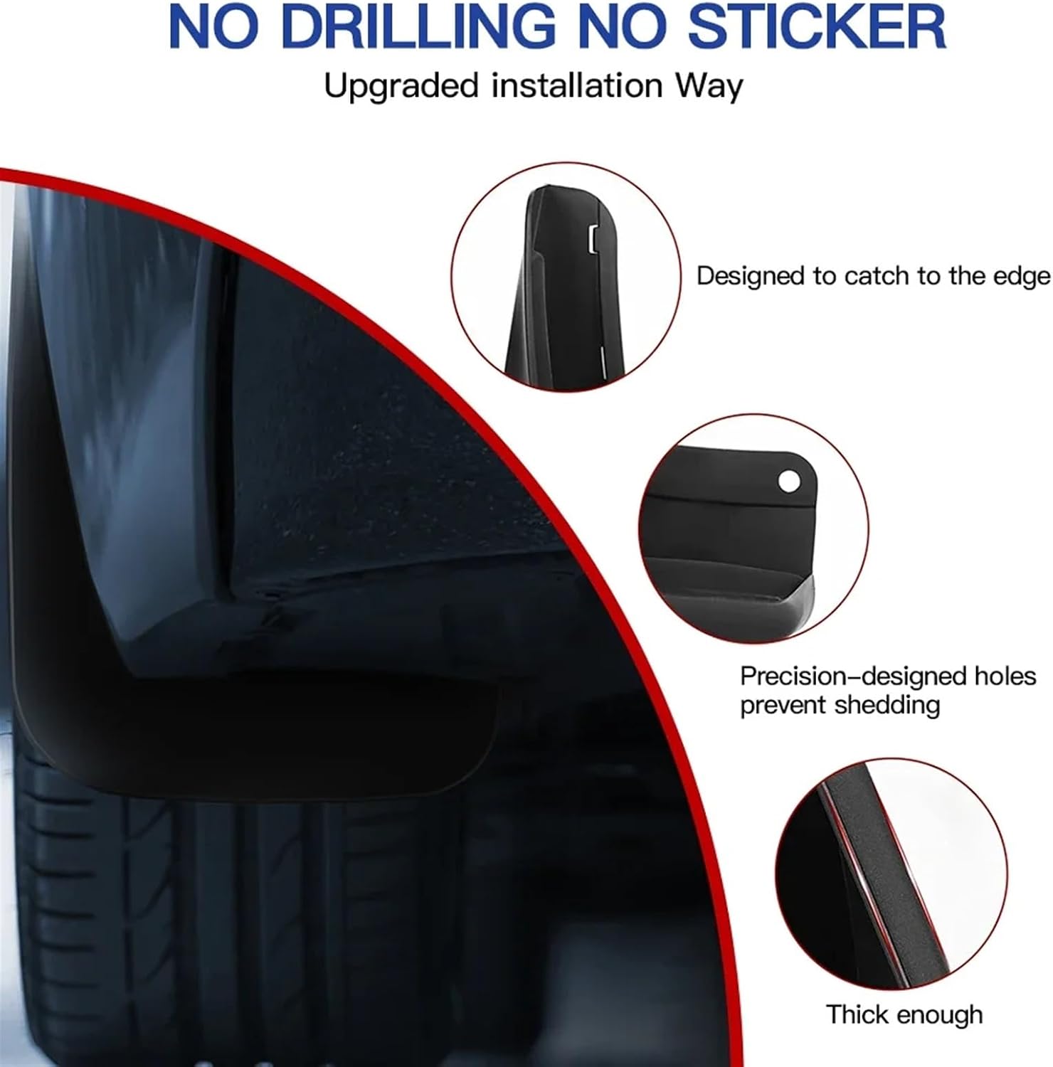 4Pcs Front & Rear Mud Flaps Splash Guards Mudguards Black For VW volkswagens Jetta VS7 2019 2020