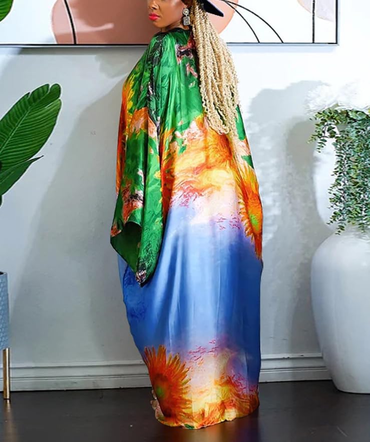 Image of Kimono Cardigan for Women Long Boho Satin Kimono Robes Plus Size Open Front Beach Swimsuit Cover Ups Lightweight Duster