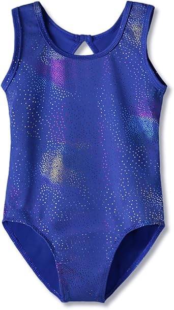 HOZIY Leotards for Girls Ballet Gymnastics Sleeveless Long Sleeve Colorful Sparkles Aqua Blue Pink Purple Solid