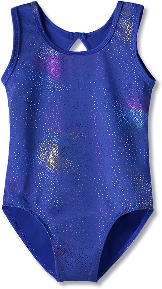 HOZIY Leotards for Girls Ballet Gymnastics Sleeveless Long Sleeve Colorful Sparkles Aqua Blue Pink Purple Solid