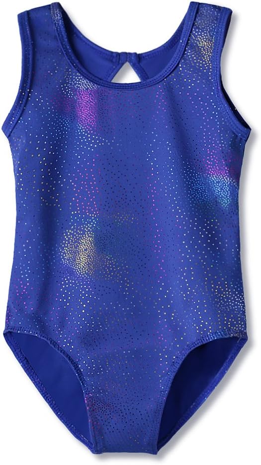 HOZIY Leotards for Girls Ballet Gymnastics Sleeveless Long Sleeve Colorful Sparkles Aqua Blue Pink Purple Solid