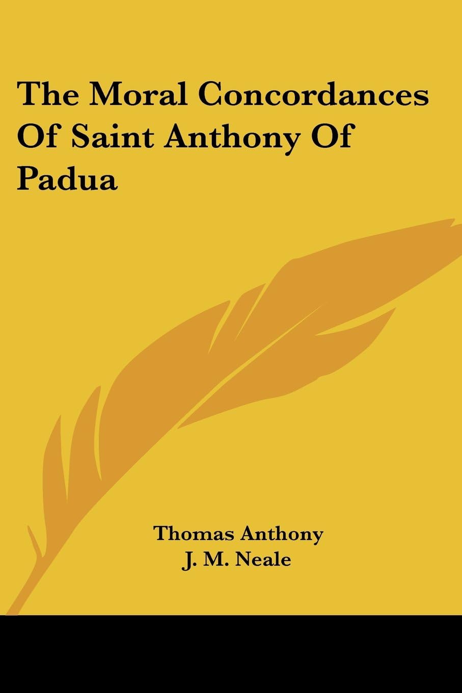 The Moral Concordances Of Saint Anthony Of Padua