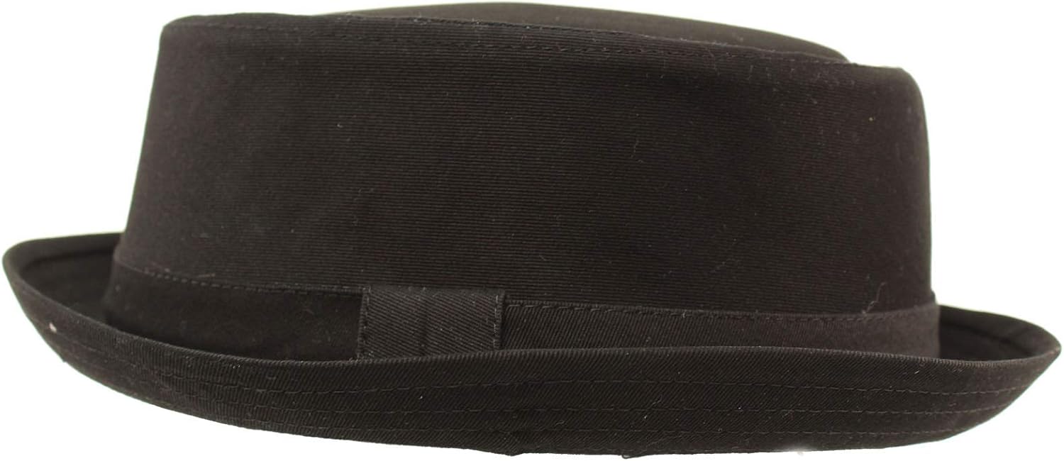 Men's Everyday Cotton All Season Porkpie Boater Derby Fedora Sun Hat - Image 3