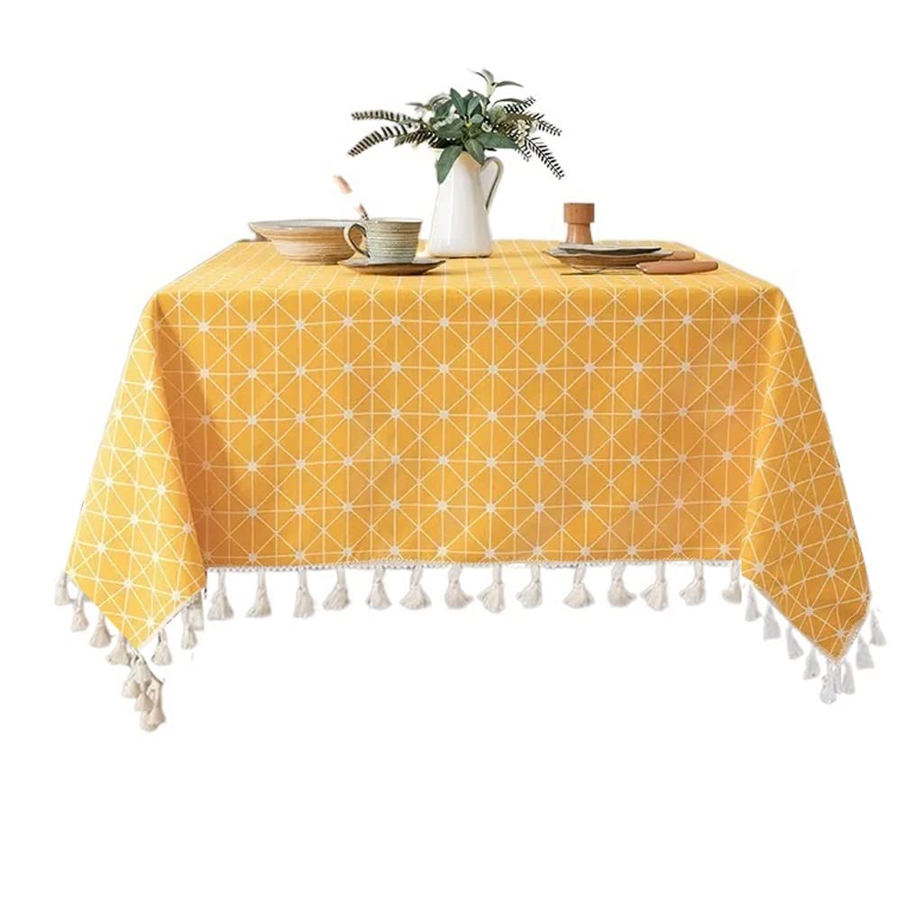 Nappe rectangulaire à carreaux pour de chaleureux repas de fête en famille