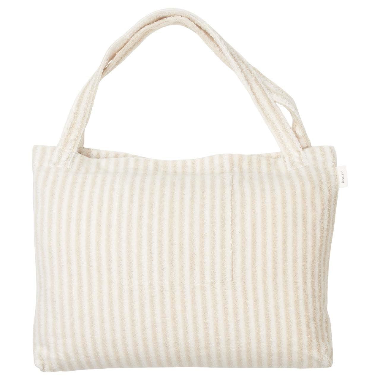 Koeka Changing Bag - Mom Bag - Nappy Bag - Large Capacity - Playa - Terry Cloth - Organic Cotton, beige, Mom Bag - Image 2