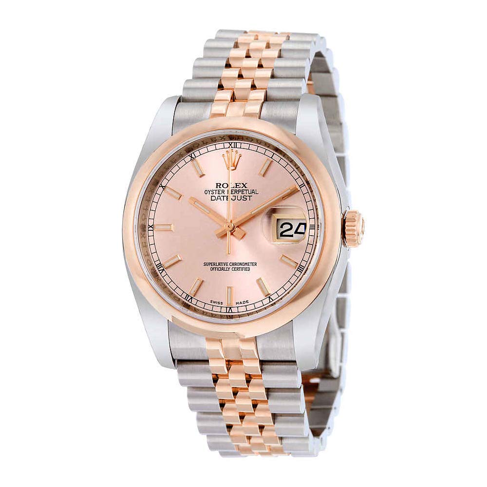 Datejust 36 Datejust Pink Dial Steel and 18K Everose Gold Jubilee Watch 116201PKSJ