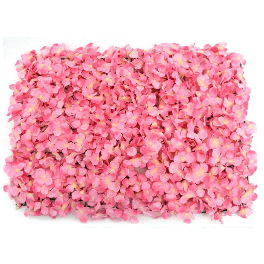 Künstliche Blumenwand, Kunststoff-Seidenzaun, Wandpaneel, 16 x 24, 10 Stück, Rosa, Gartenzaun, Hochzeitszimmerwand