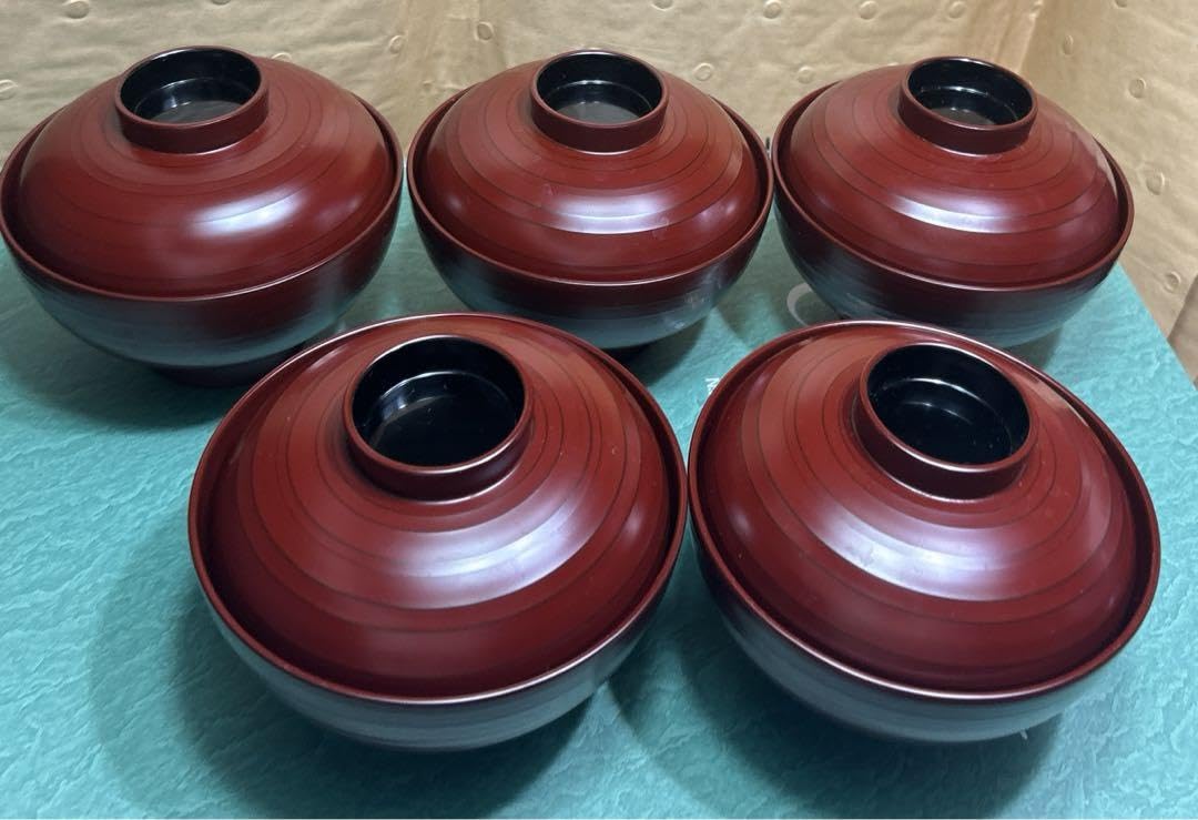Amazon.co.jp: 輪島塗 筋入古代根来吸物椀 5客 : ホーム＆キッチン