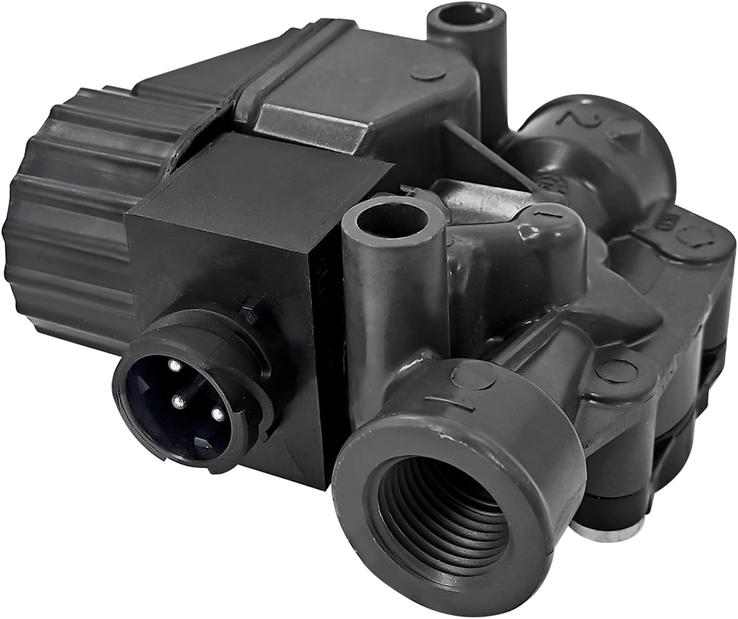 New K079665 12V ABS Module Valve Replacement for Bendix M-40HF ABS Modulator Valve with 1/2" NPT Ports and 3 Pins Packard Connector Replace# K056040 K128913 K128913OR 85144378