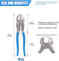 Vista 3 de Glarks 2 piezas de crimpadora de terminales de alambre herramienta de crimpado de terminal Cu/Al Terminal de trinquete Alicates de electricista
