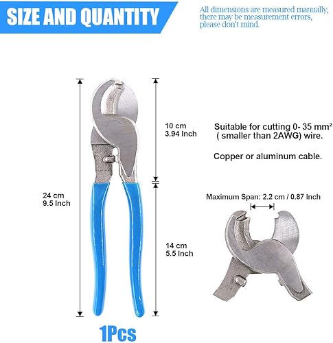 Miniatura 3 de Glarks 2 piezas de crimpadora de terminales de alambre herramienta de crimpado de terminal CuAl Terminal de trinquete Alicates de electricista con