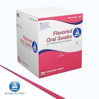 Vista 8 de Dynarex Hisopos con sabor a dentifrica, hisopos de algodón de sabor agradable que calman y refrescan suavemente la boca seca, envueltos