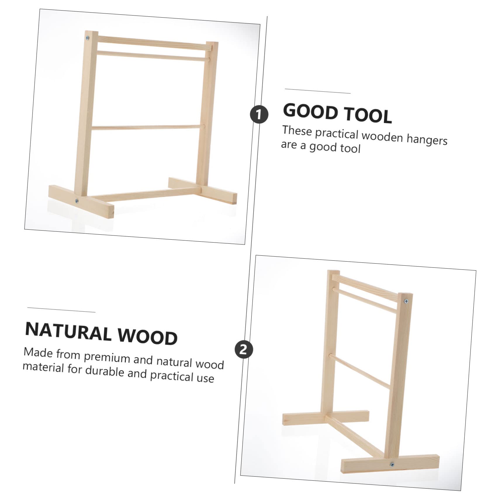 Toddmomy 1pc Doll Clothes Hanger Little Hangers for Dolls Doll Clothes Holder Dolls Clothes Hanger Rack Doll Clothes Wardrobe Clothes Hangers Doll Clothe Hanger Mini Doll Hanger Wooden