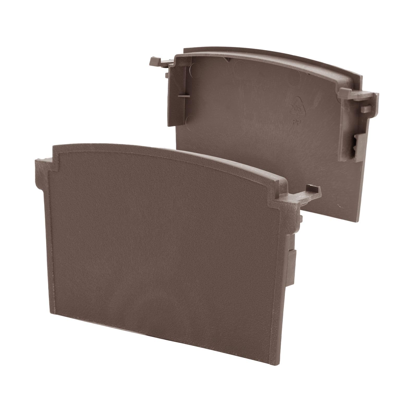 Truly Pvc Limited Brown Smartverge Linear Dry Verge Eaves End Cap