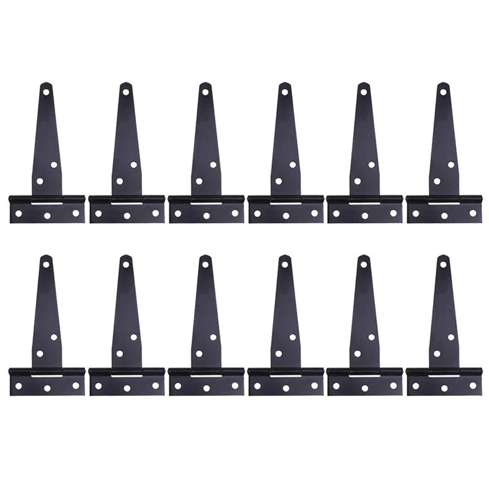 Charnière en T de 4 pouces pour portes de meuble et placard (Lot de 12)
