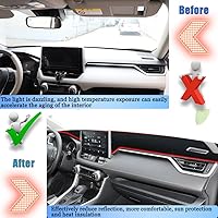 Vista 4 de Cubierta de salpicadero para salpicadero, tapete de ajuste personalizado para accesorios RAV4 2019 2020 2021 2022 2023 2024 2025 Accesorios