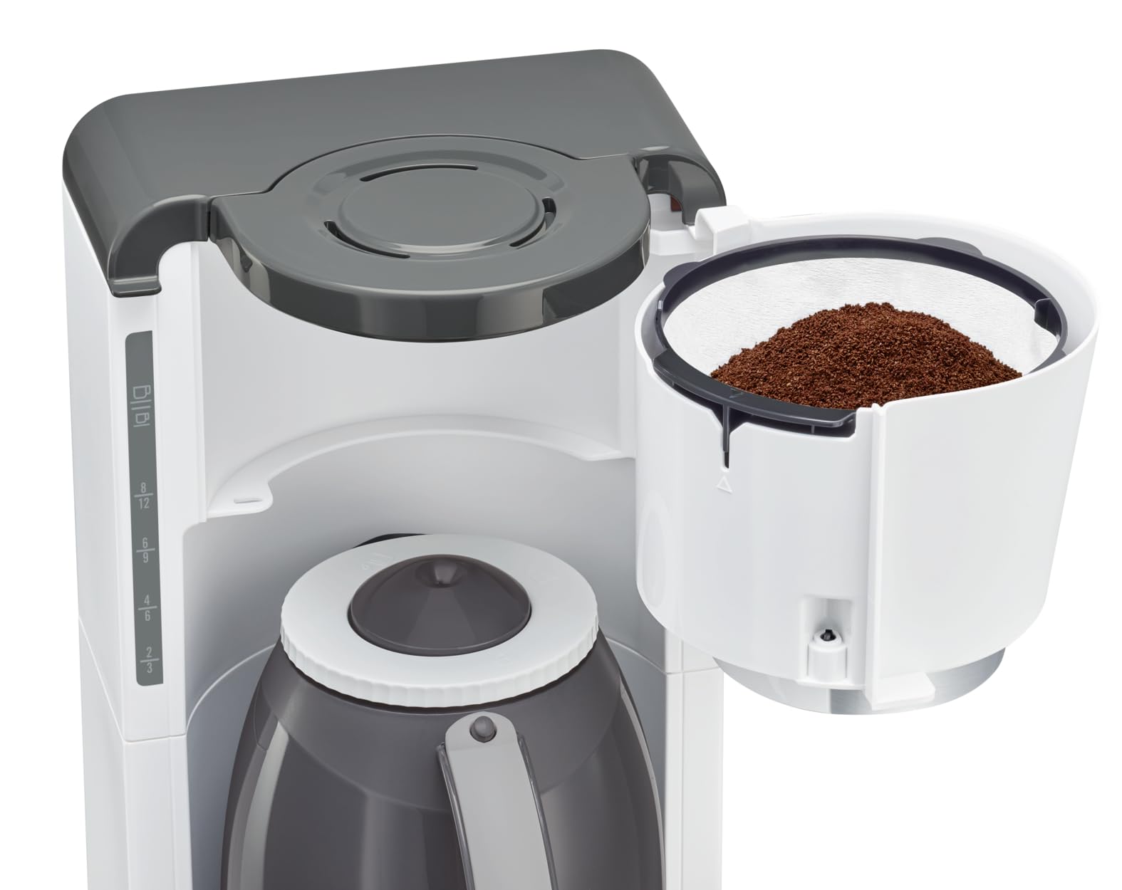 Rowenta CT380110 Cafetière Filtre Adagio Isotherme 8-12 Tasses Verseuse Anti-Goutte Maintien au Chaud 4 Heures Café Blanc
