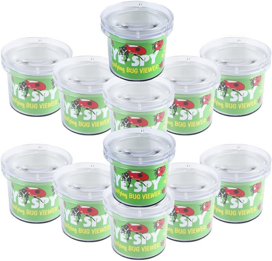 Critter Cage Magnifying Bug Reviewer Kid's Toy, Nature Exploration Toys Insect Magnifier Backyard Explorer (12 Packs)