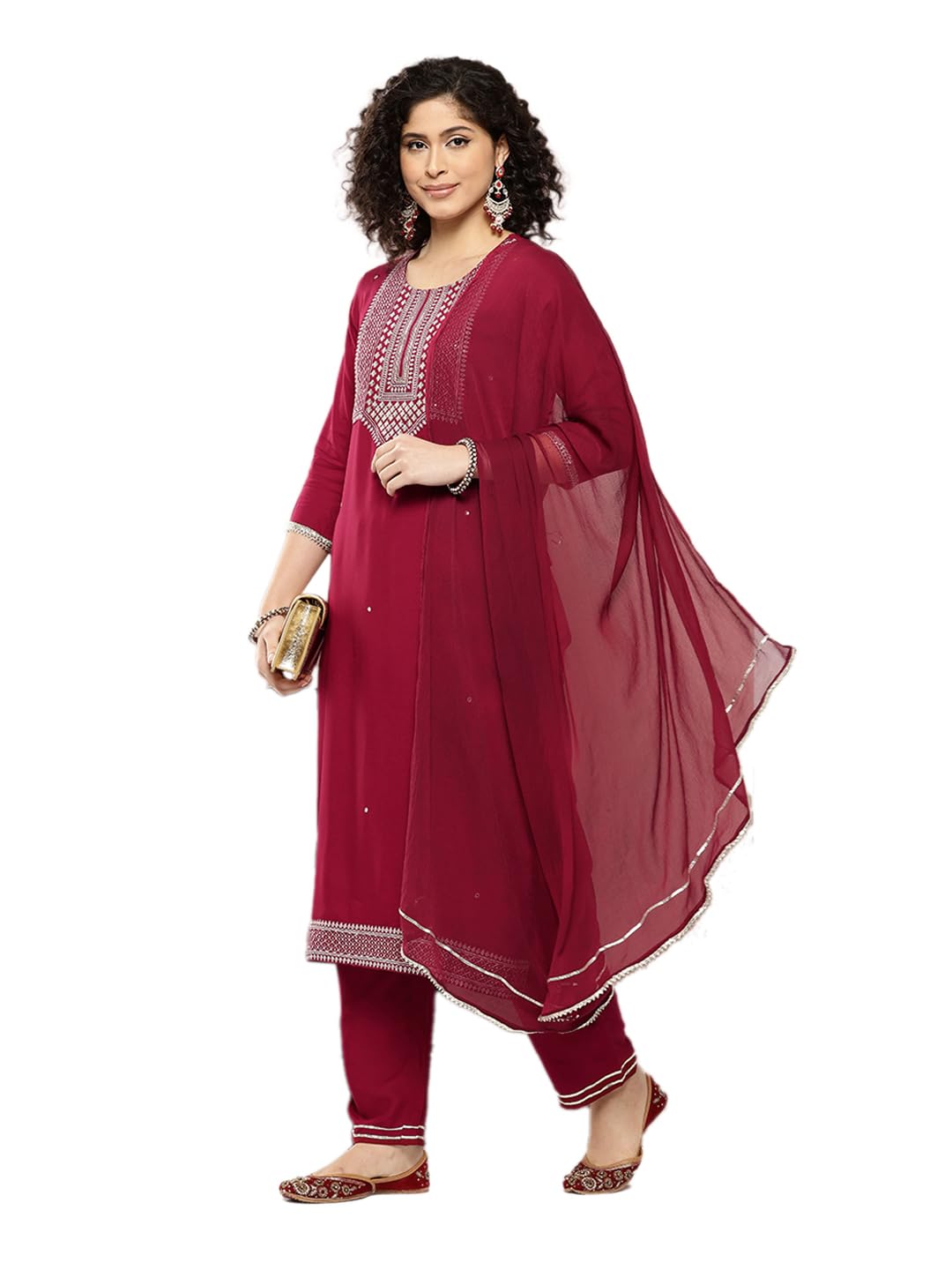 PARTHVIWomen's Kurta Pant and Dupatta Set