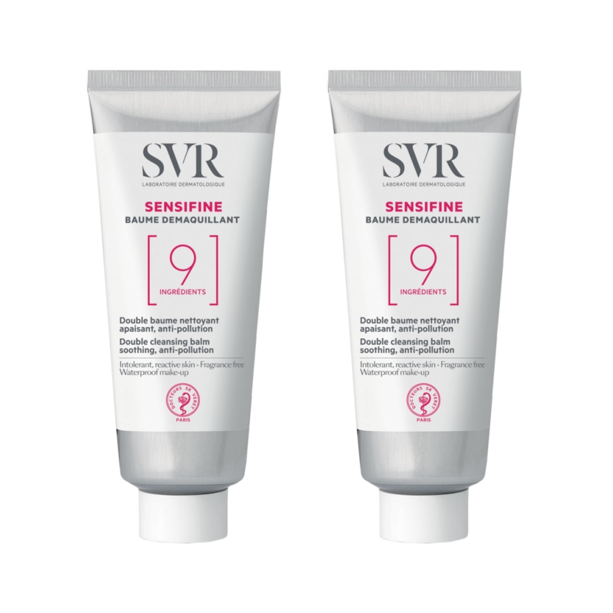 Sensifine Baume Démaquillant – Démaquillant Baume en Huile – 9 Ingrédients – Waterproof & Peaux Sensibles – Visage, Yeux, Lèvres – Sans Parfum – Texture Fondante – Lot de 2x100g