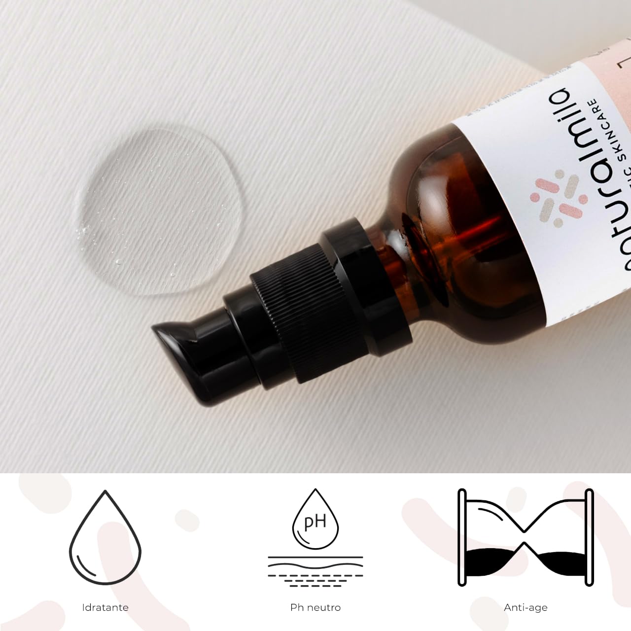 Naturalmila – Siero Contorno Occhi Antirughe Probiotico e Rivitalizzante con Acido Ialuronico, riduce Borse e Occhiaie, Idrata in profondità – Dermatologicamente Testata - eye serum lifting, 40 ml