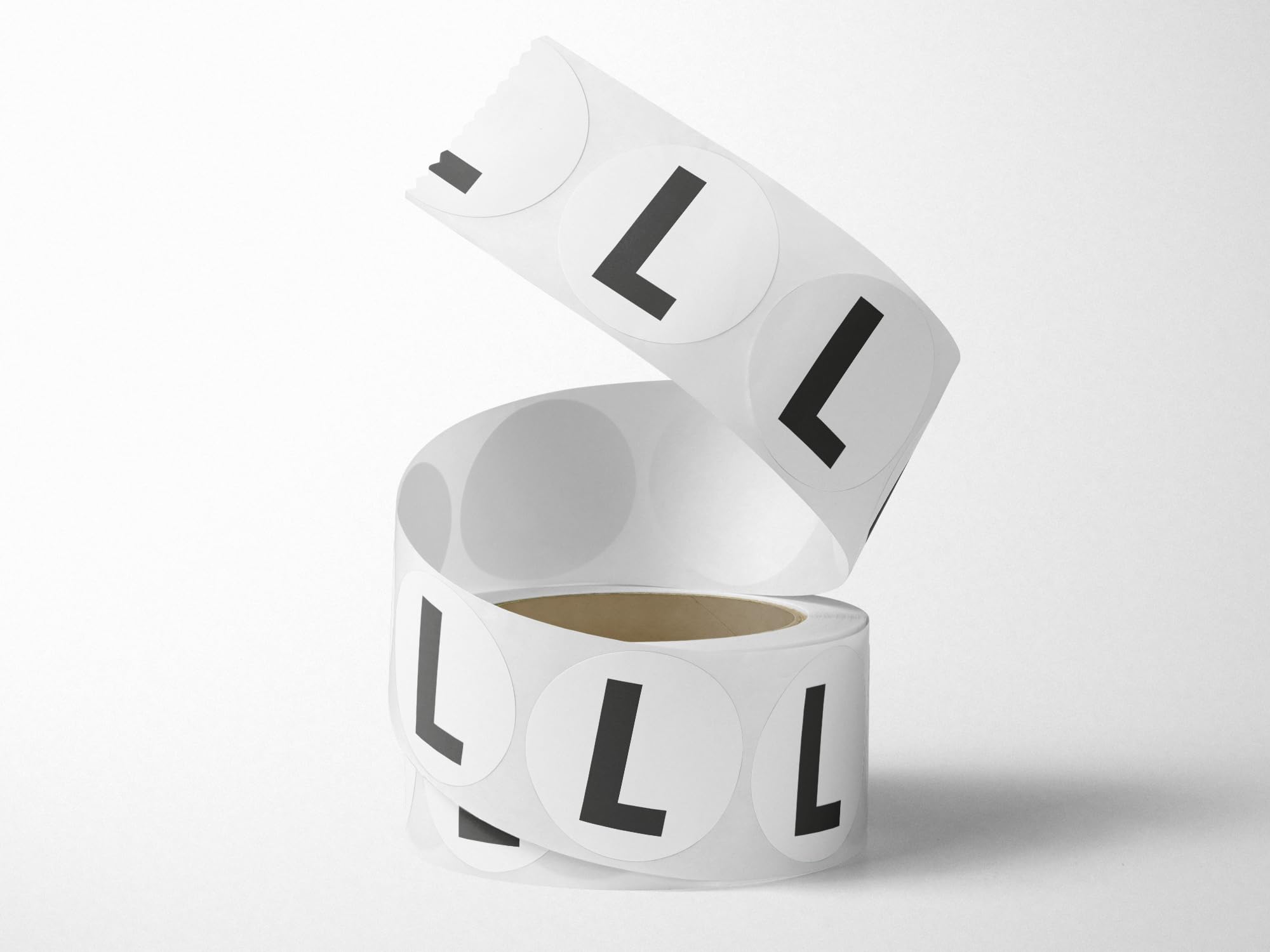 Oedim 2000 Aufkleber in Kleidergrößen, Design Größe L, 4 cm Durchmesser, hergestellt aus glänzendem Polymer-Vinyl