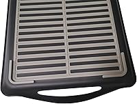 Vista 8 de Bandeja rectangular antideslizante para servir alimentos con asas, bandeja multiusos antideslizante para desayuno, bandejas de bebidas (negro)