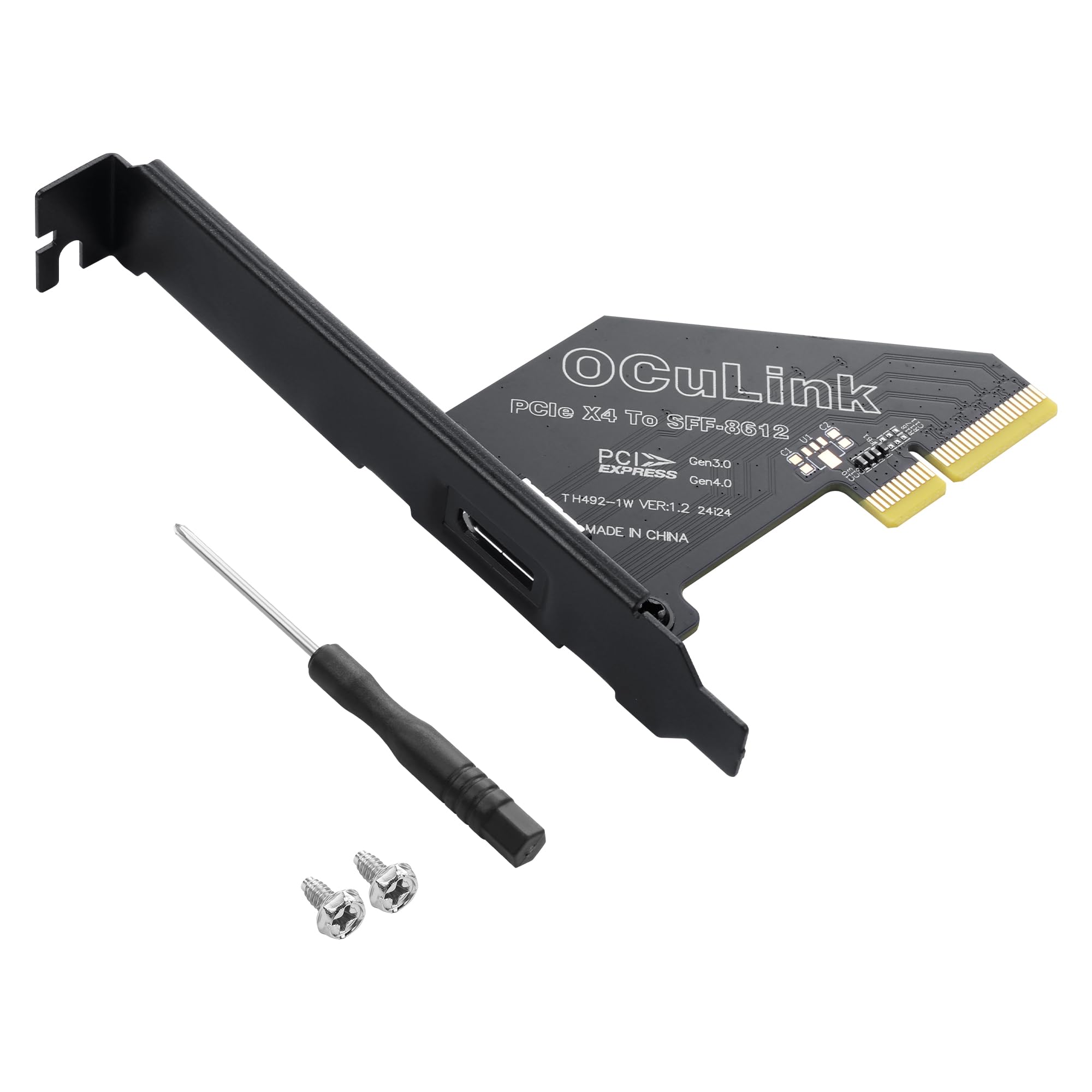 SinLoon PCIE do Oculink SFF-8612 adapter PCI-Express 4.0 Oculink zewnętrzna karta graficzna z uchwytem gniazda (PCIE X4)