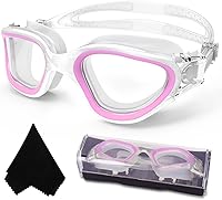 Vista 29 de WIN.MAX - Goggles de natación polarizados, antivaho, antirrayos ultravioleta, sin filtraciones y con visión clara para hombres, mujeres, adultos