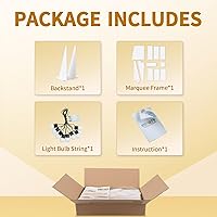 Vista 4 de imprsv Letras con luz para marquesina, letras de mosaico de 3 pies con luz para decoración de baby shower, graduación, letra L grande