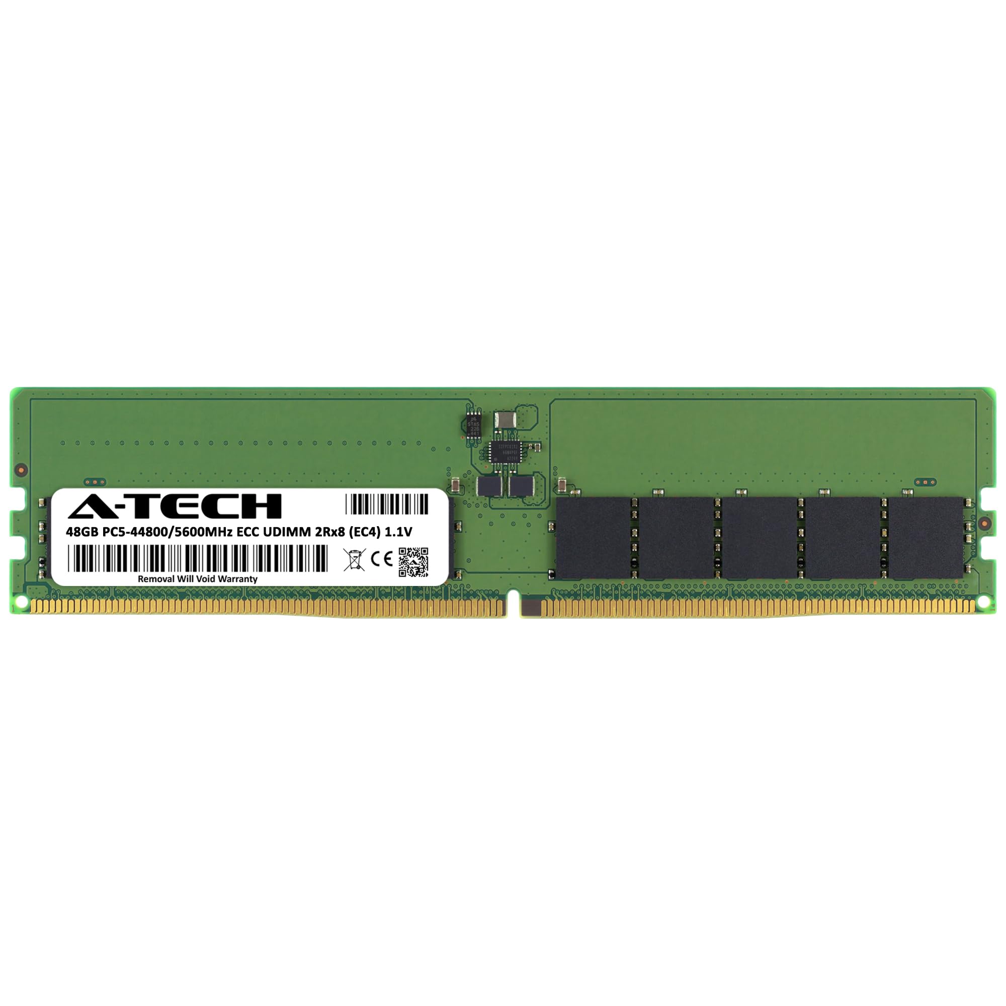 A-Tech 48GB DDR5 5600MHz PC5-44800 ECC UDIMM 2Rx8 (EC4 9x4) Dual