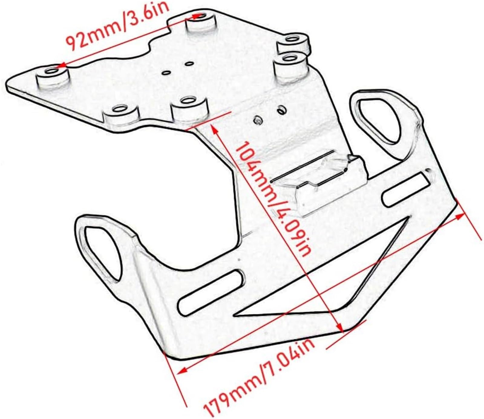Kit Portatarga Posteriore Moto Per Y&amaha Tenere700 XTZ700 2019-2024 Con Eliminatore Di Parafango E Staffa Registrazione