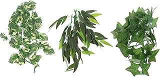 ifundom 9 Peças Caixa De Escalada Para Animais De Estimação Planta Lagartos Répteis Plantas Com Sucção Lagartos Répteis Ventosa Habitat Réptil Planta Plantas Falsas Para Répteis Vegetação