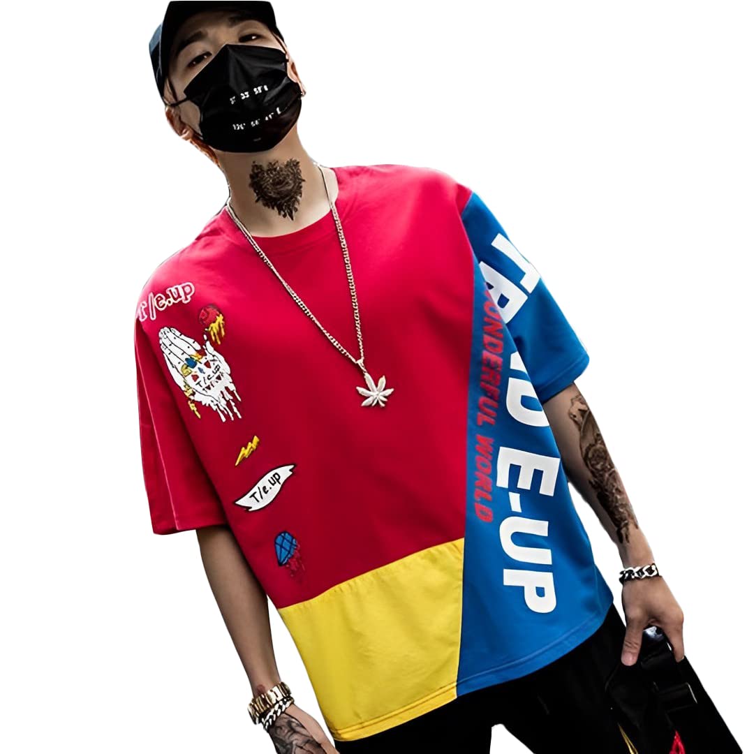 BUkkL Oversized T Shirts for Men(Hip Hop t Shirts)