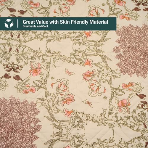 Image of Akshya Cotton Summer Blanket King Size Double Bed Reversible AC Comforter Lightweight Breathable Cotton Dohar Summer Quilt for Bedroom Comfort