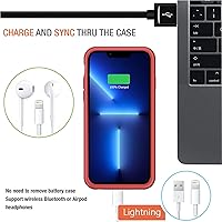 Vista 6 de BOVSRT Funda de batería para iPhone 13 Pro Max, 8500 mAh, funda protectora portátil delgada compatible con iPhone 13 Pro Max (6.7 pulgadas), funda