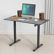 White Mulberry Wooden Motorized Electronic Height Adjustable | Ergonomic Spacious Design Desk | Motor&Memory Preset Controller|Sit Stand Desk for Office, Home & Study Table| 1200mmx600mm | Black