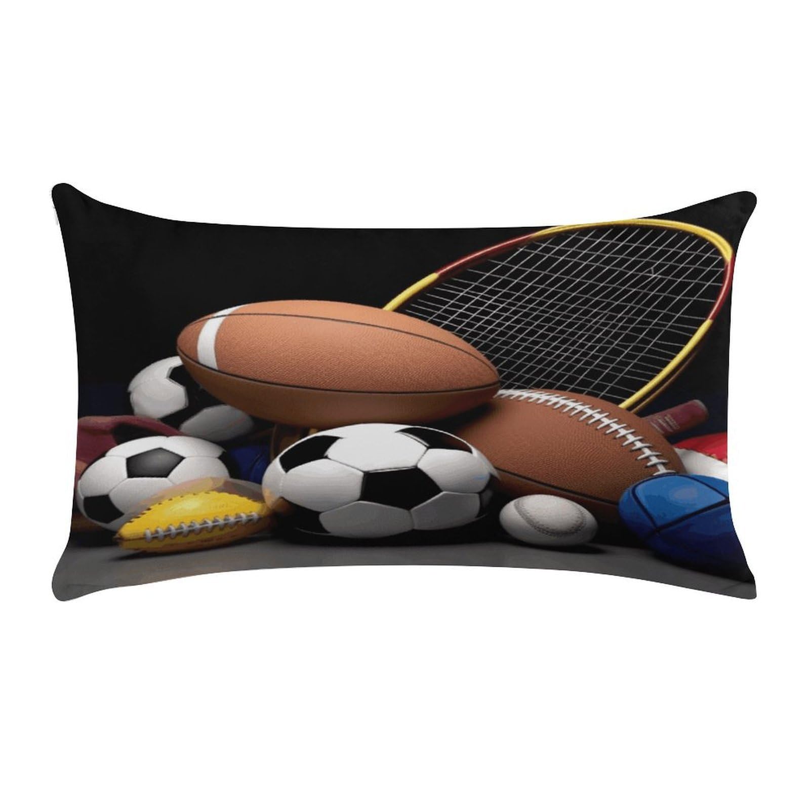 FodPand Sports Themed Throw Pillow Covers Rectangular Pillow Case Short Plush Pillowcase Cozy Pillow Protector Pillow Shames Soft Cushion Cases Decor Lumbar Pillow Shell 12"X20"