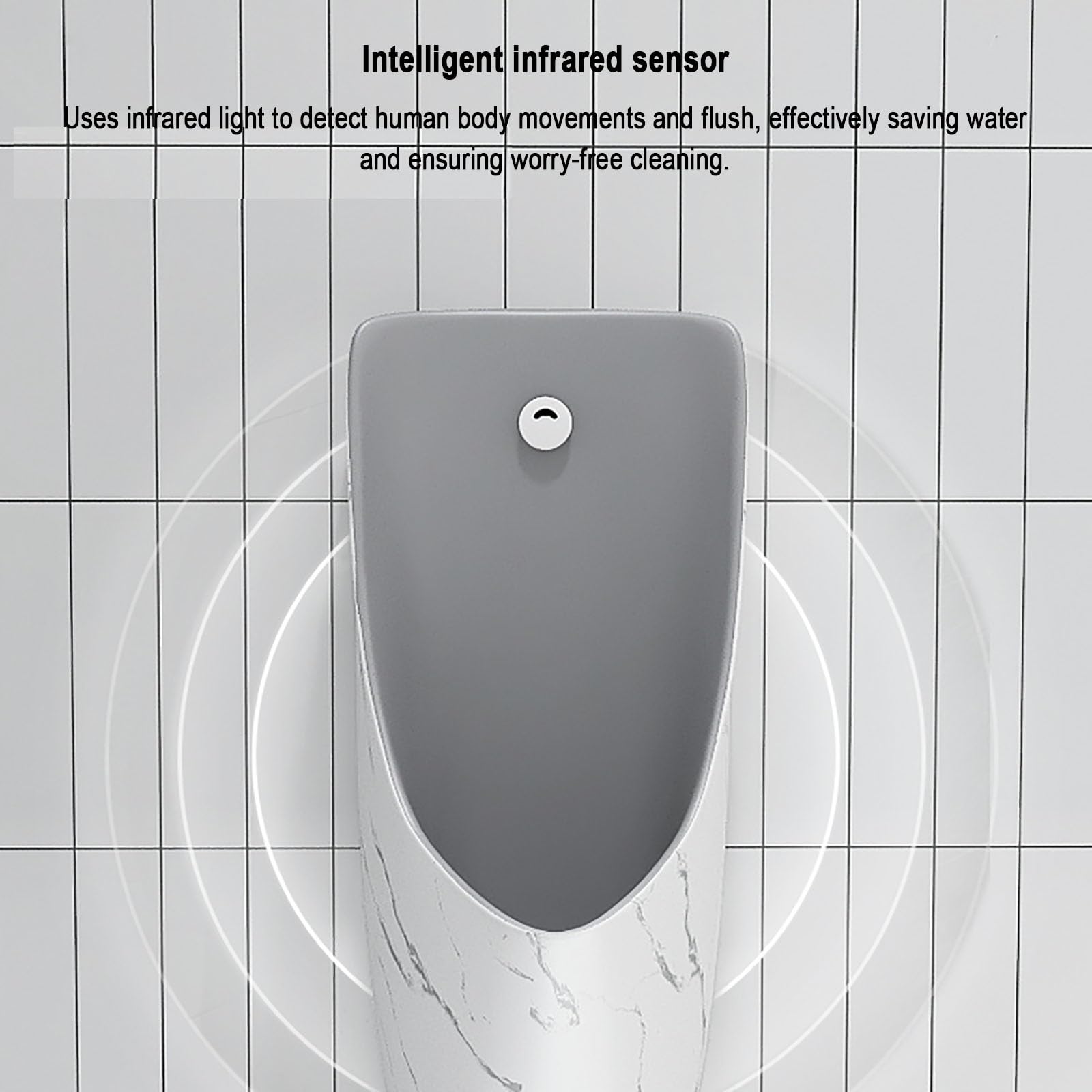 Orinatoi con sensore automatico, da parete, da uomo, con design a prova di fuoriuscite, per scuole, ospedali e bar, include valvola di scarico del sensore