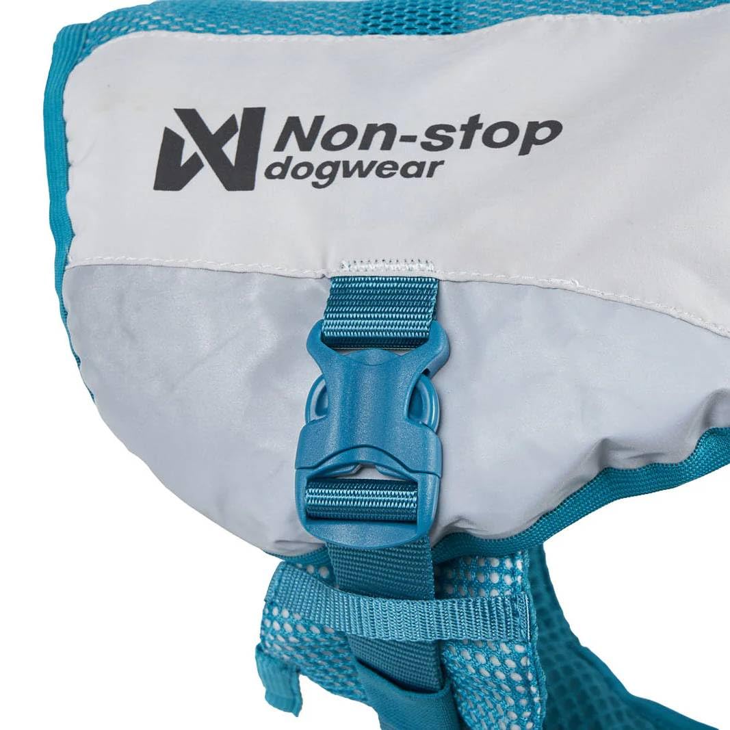 Non-Stop Dogwear Gilet Rafraîchissant pour Chien, Gris Clair/Bleu Sarcelle, Taille L