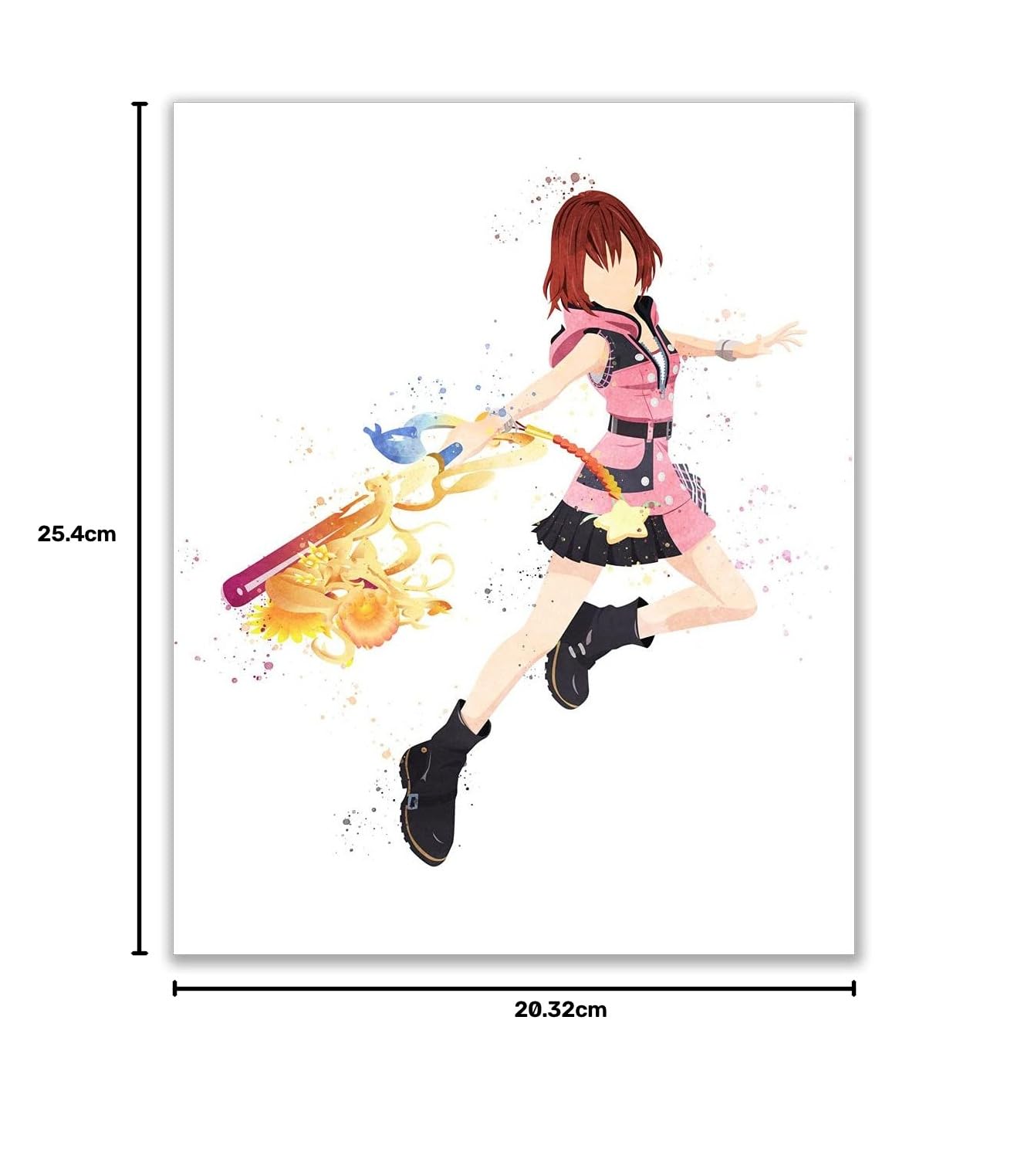 Watercolor Kingdom Hearts Poster Prints - Set of 3 (8x10) Glossy
