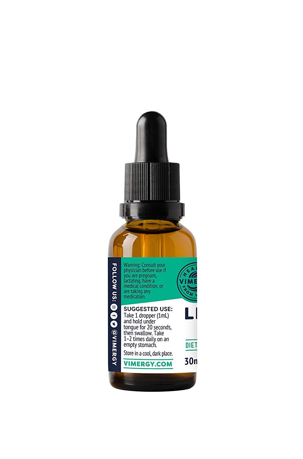 Vimergy Vitamine B 12 Liquide – 30 ml – Vitamine B12 Liquide Végane – Soutient le Système Nerveux Cérébral – Saveur Naturellement Sucrée –Sans Sucre Raffiné, Gluten ni OGM, Céto et Paléo-amical