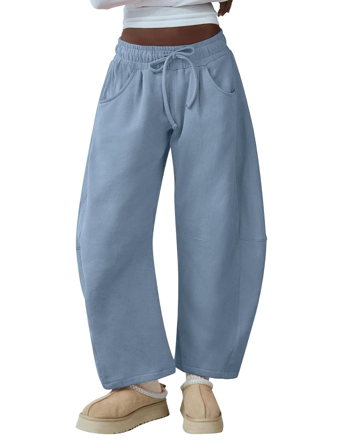 HeSaYep Barrel Leg Sweatpants, Wide Leg Lounge - Image 10