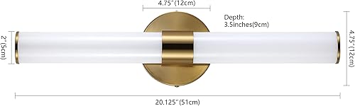 Miniatura 2 de Eyely EYL7119A Gabrielle - Lámpara de tocador LED de hierro industrial de mediados de siglo de 20.13 pulgadas para entrada, vestíbulo, baño,