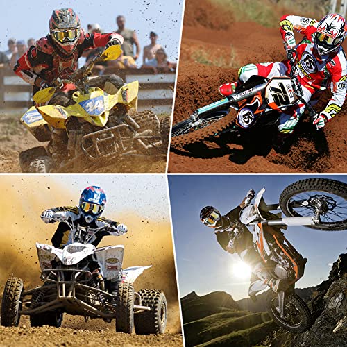 Image of Dirt Bike Goggles ATV Motorcycle Gear for Men Women Adult Youth Kids | Motocorss Riding Racing Glasses, MX UTV MTB Goggles, UV400, Anti-Scratch, Dustproof Windproof - Colorful Lens