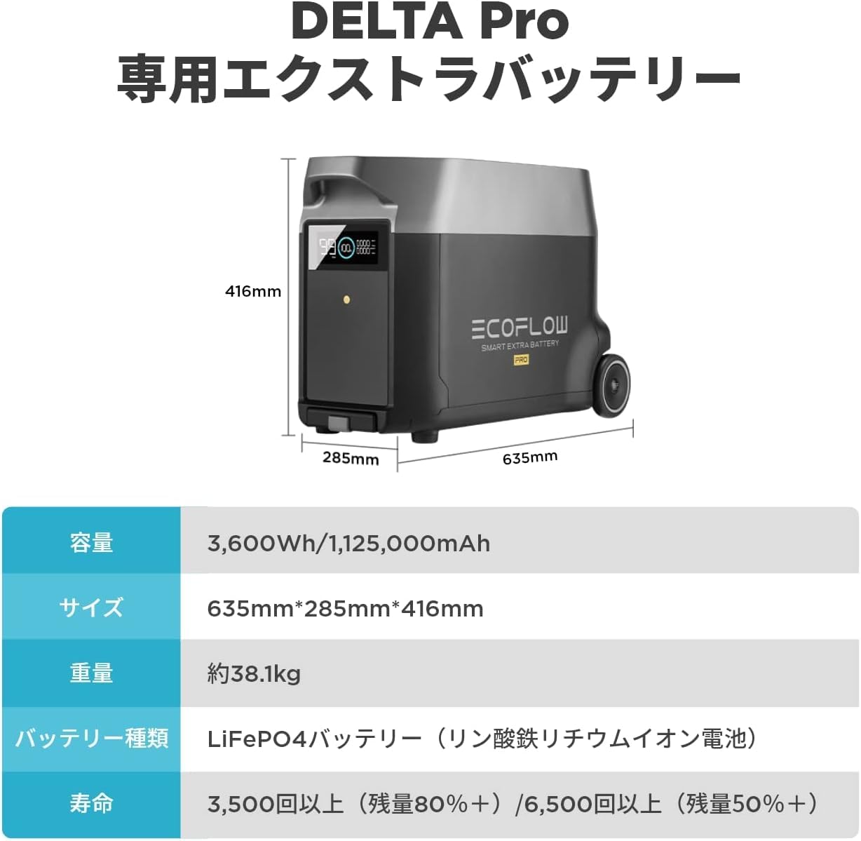 Amazon.co.jp: EcoFlow DELTA Pro ポータブル電源専用容量拡張
