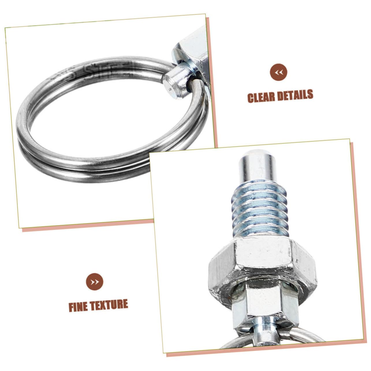PRETYZOOM 4Pcs Precision Indexing Plunger with Pull Ring Spring Loaded Design for Accurate Positioning Industrial Equipment Construction for Enhanced Stability